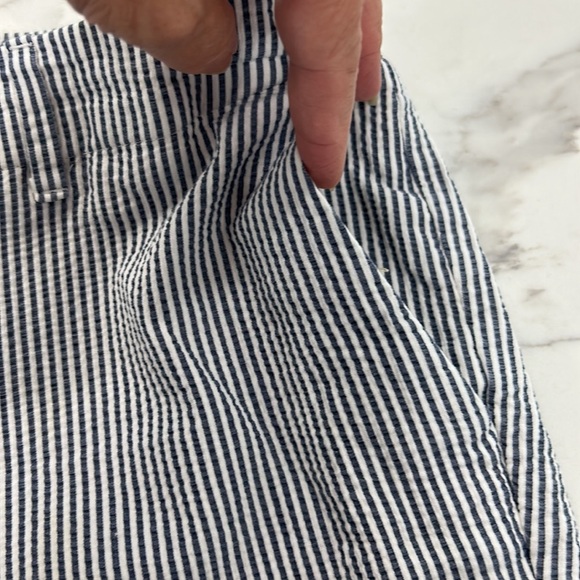 Talbots Blue White Striped Chelsea Capri/ Bermuda Pants. Size 16 P (580) - Picture 6 of 10